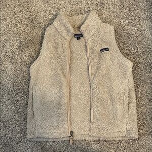 Patagonia Cream Fleece Vest for Kids